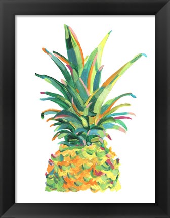 Framed Bright Pop Pineapple II Print