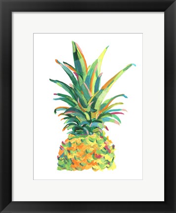 Framed Bright Pop Pineapple II Print