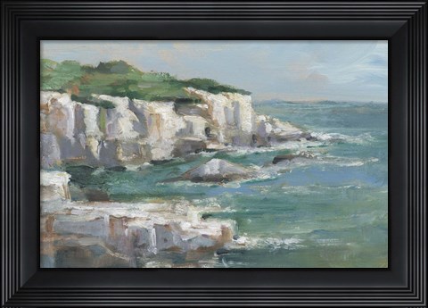 Framed White Sea Cliffs I Print