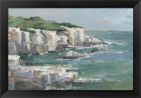 Framed White Sea Cliffs I Print