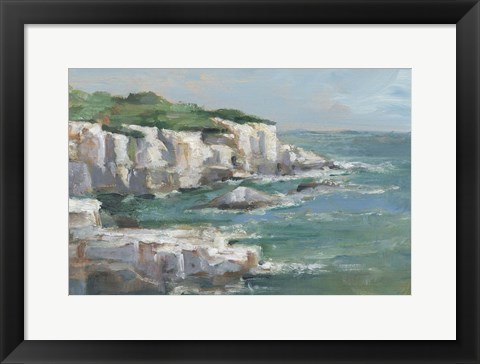 Framed White Sea Cliffs I Print