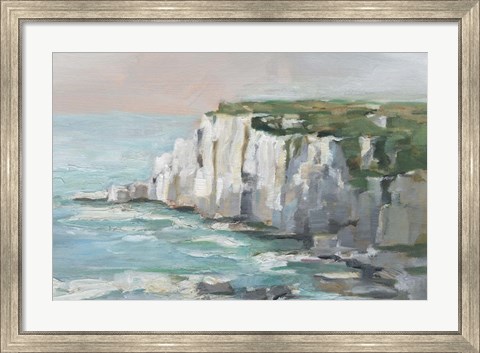 Framed White Sea Cliffs II Print