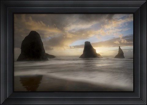 Framed Sea Stack &amp; Surf Print