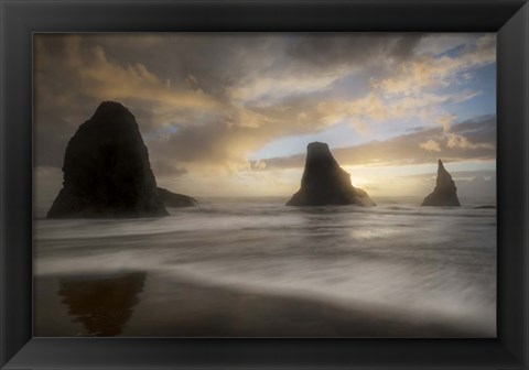 Framed Sea Stack &amp; Surf Print