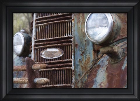 Framed Blue n Rust Print