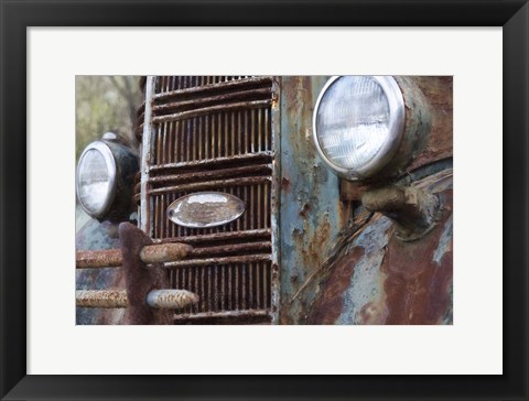 Framed Blue n Rust Print