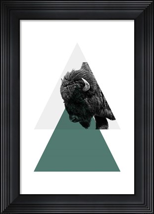 Framed Geo Buffalo Print