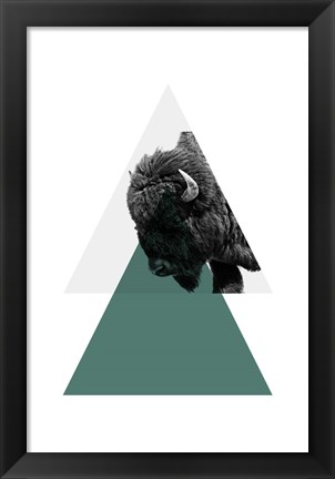 Framed Geo Buffalo Print