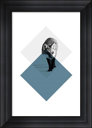 Framed Geo Fox Print