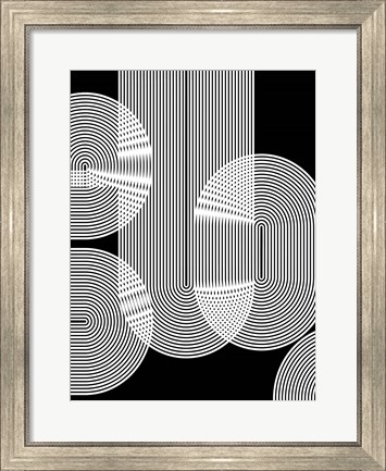 Framed Graphic Black Shapes II Print