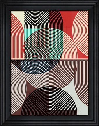 Framed Graphic Colorful Shapes II Print