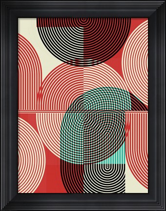 Framed Graphic Colorful Shapes III Print