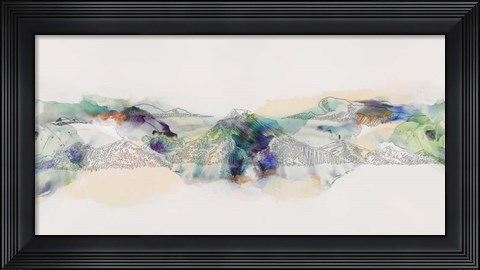 Framed Abstract Mountain Range Print
