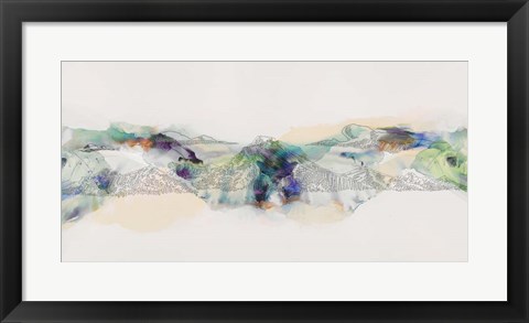 Framed Abstract Mountain Range Print