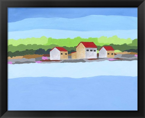 Framed Red Roof Landscape II Print