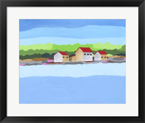 Framed Red Roof Landscape II Print