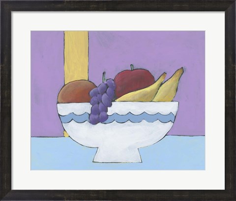 Framed White Fruit Bowl I Print