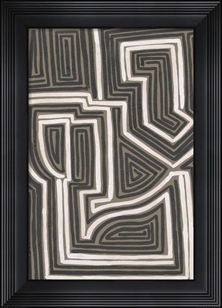 Framed Abstract Maze I Print