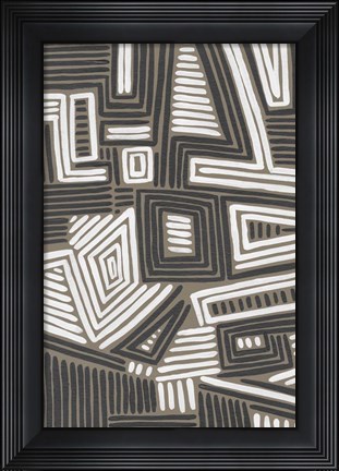 Framed Abstract Maze II Print