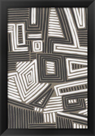 Framed Abstract Maze II Print