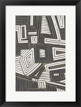 Framed Abstract Maze II Print