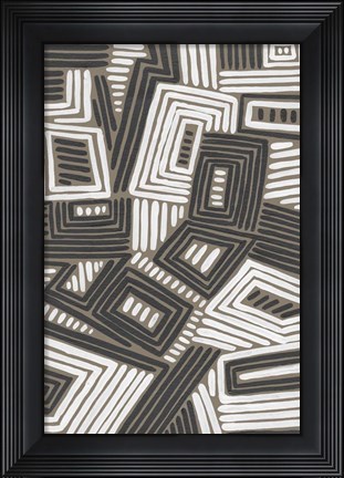 Framed Abstract Maze IV Print