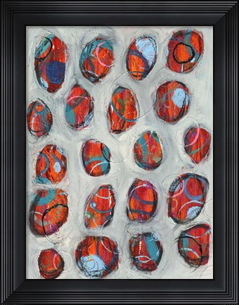 Framed Abstract Circles I Print