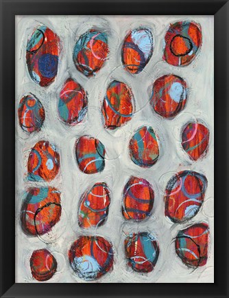 Framed Abstract Circles I Print