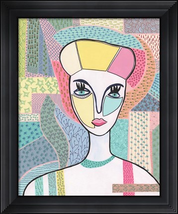 Framed Pattern Lady II Print