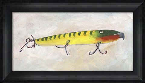 Framed Retro Fishing Lure I Print