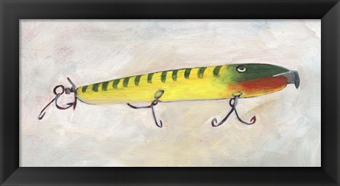 Framed Retro Fishing Lure I Print