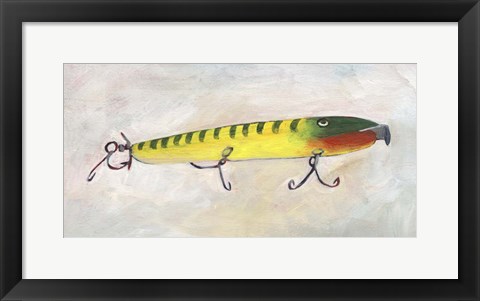 Framed Retro Fishing Lure I Print