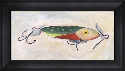 Framed Retro Fishing Lure III Print
