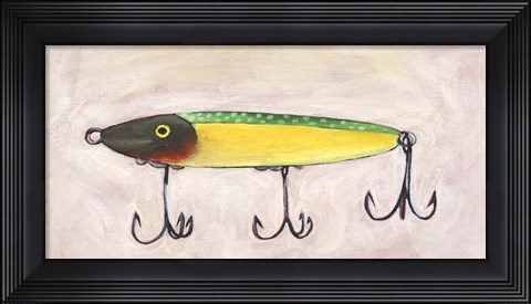 Framed Retro Fishing Lure IV Print