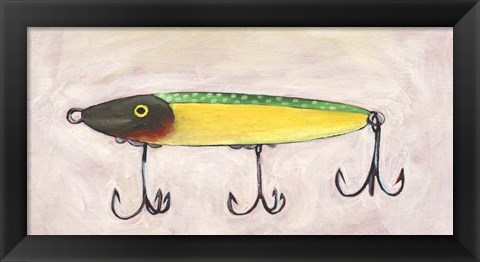 Framed Retro Fishing Lure IV Print