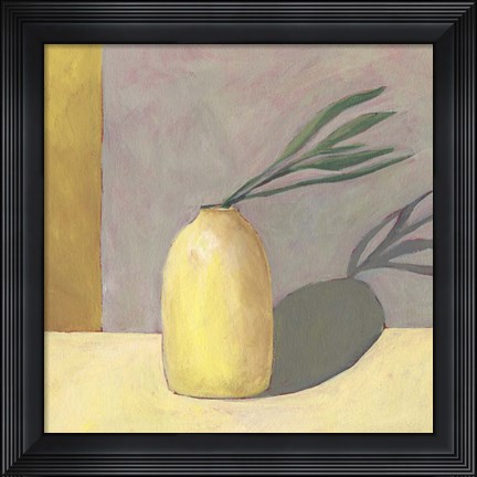 Framed Yellow Vase I Print