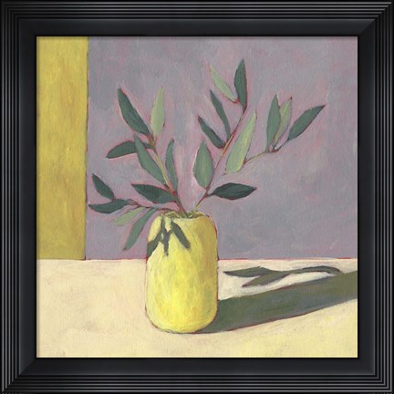 Framed Yellow Vase II Print