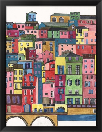 Framed Colorful City II Print