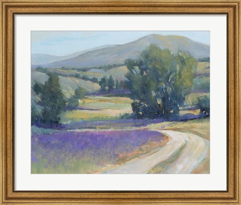 Framed Lavender Meadow I Print