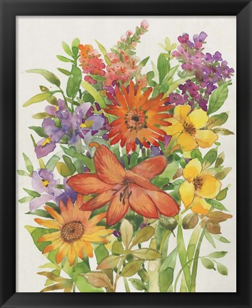 Framed Floral Mix I Print