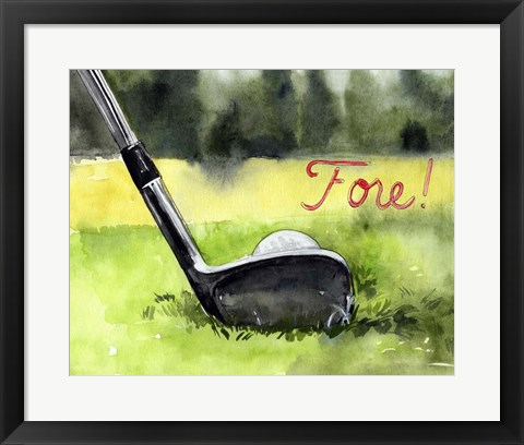 Framed Tee Off Time IV Print