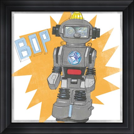 Framed Toy Tin Robots II Print