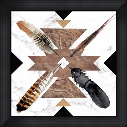Framed Santa Fe Skulls III Print