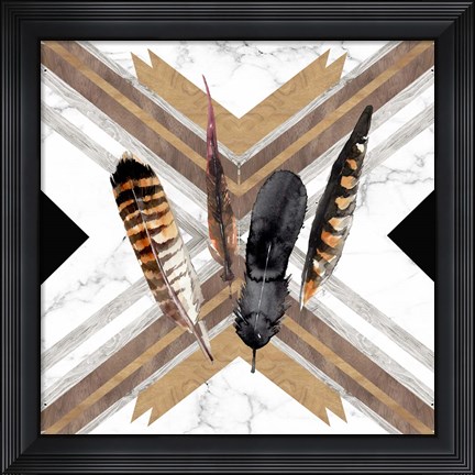 Framed Santa Fe Skulls IV Print