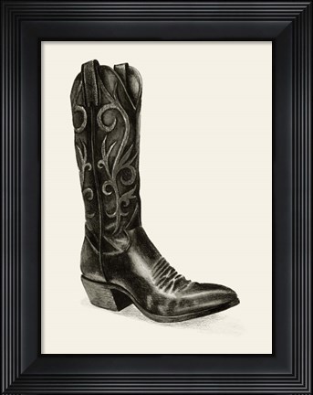 Framed Shiny Boots I Print