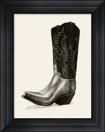 Framed Shiny Boots II Print