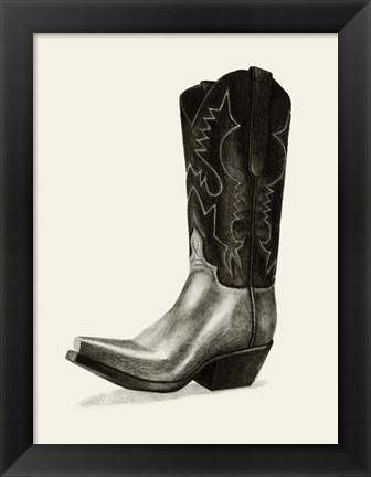 Framed Shiny Boots II Print