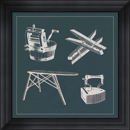 Framed Laundry Tips IV Print