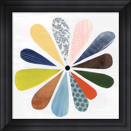Framed Quilted Flower II Print