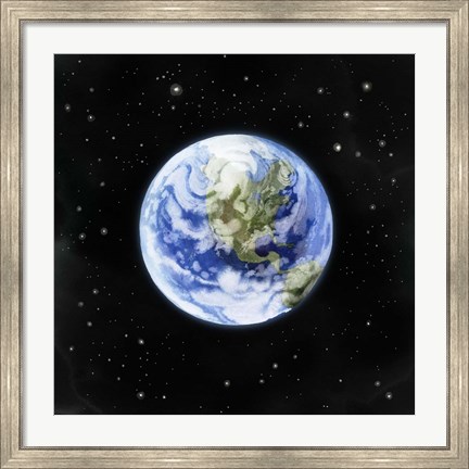 Framed Earth From Afar I Print